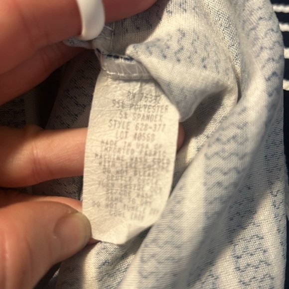 Olivia Matthews Striped Dress 16 Blue White Stripe - Picture 6 of 6